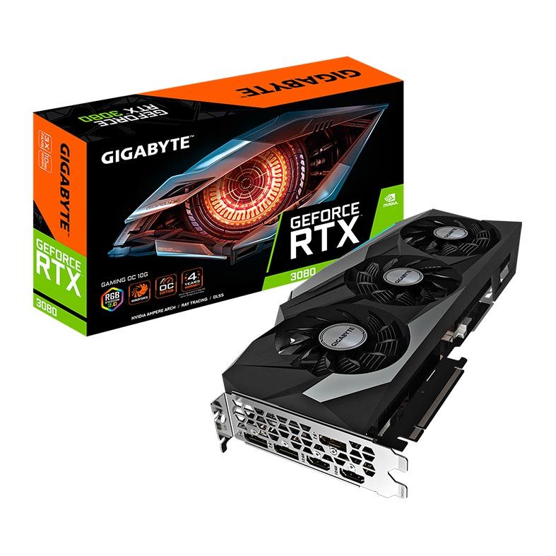 Placa de Video Gigabyte GeForce RTX 3080 Gaming OC 10GB GDDR6X 320-bit, GV-N3080GAMING OC-10GD