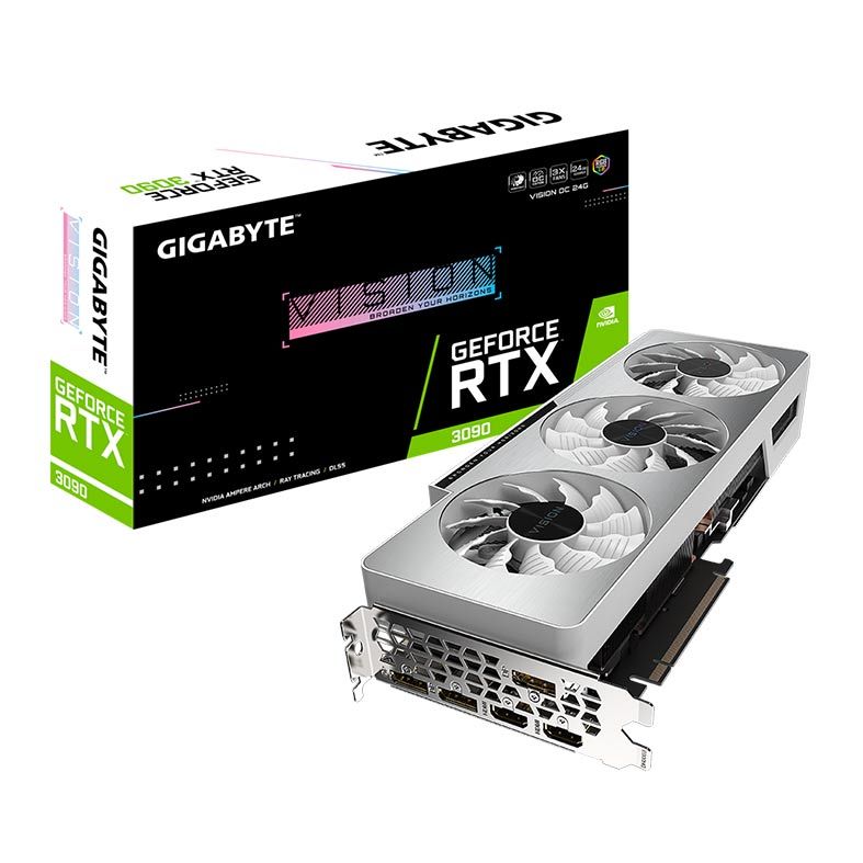 Placa de Video Gigabyte GeForce RTX 3090 Vision OC 24GB GDDR6X 384-bit, GV-N3090VISION OC-24GD