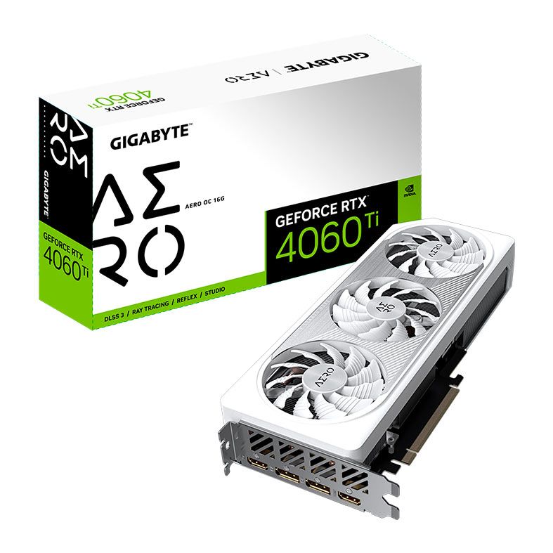 Placa de Video Gigabyte GeForce RTX 4060 Ti Aero OC, 16GB, GDDR6, 128-bit, GV-N406TAERO-OC-16GD