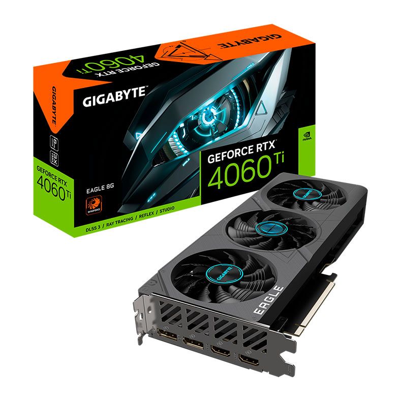 Placa de Video Gigabyte GeForce RTX 4060 Ti Eagle, 8GB, GDDR6, 128-bit, GV-N406TEAGLE-8GD