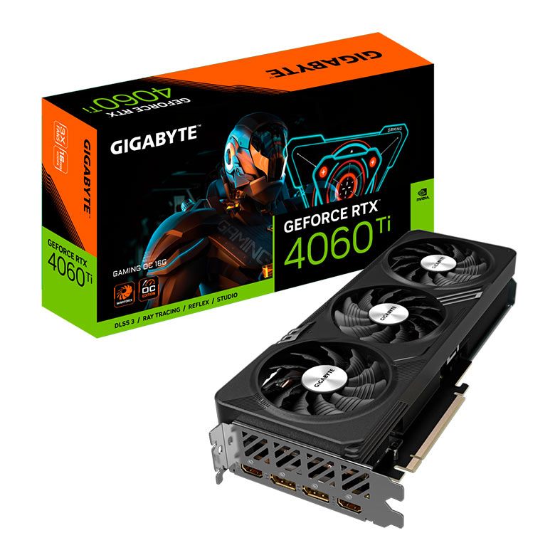 Placa de Video Gigabyte GeForce RTX 4060 Ti Gaming OC, 16GB, GDDR6, 128-bit, GV-N406TGAMING OC-16GD