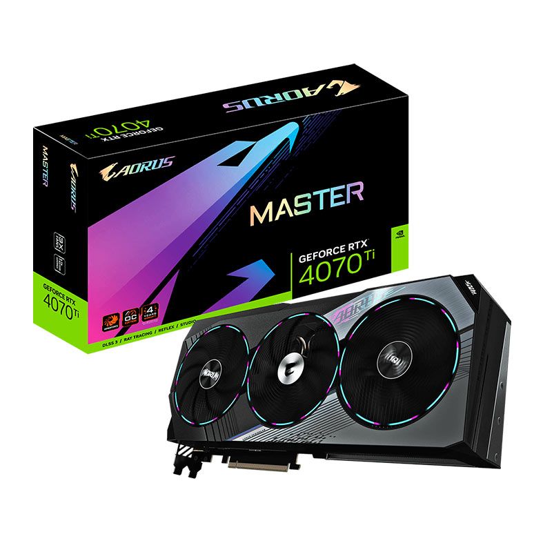 Placa de Video Gigabyte GeForce RTX 4070 Ti Aorus Master, 12GB, GDDR6X, 192-bit, GV-N407TAORUS M-12GD