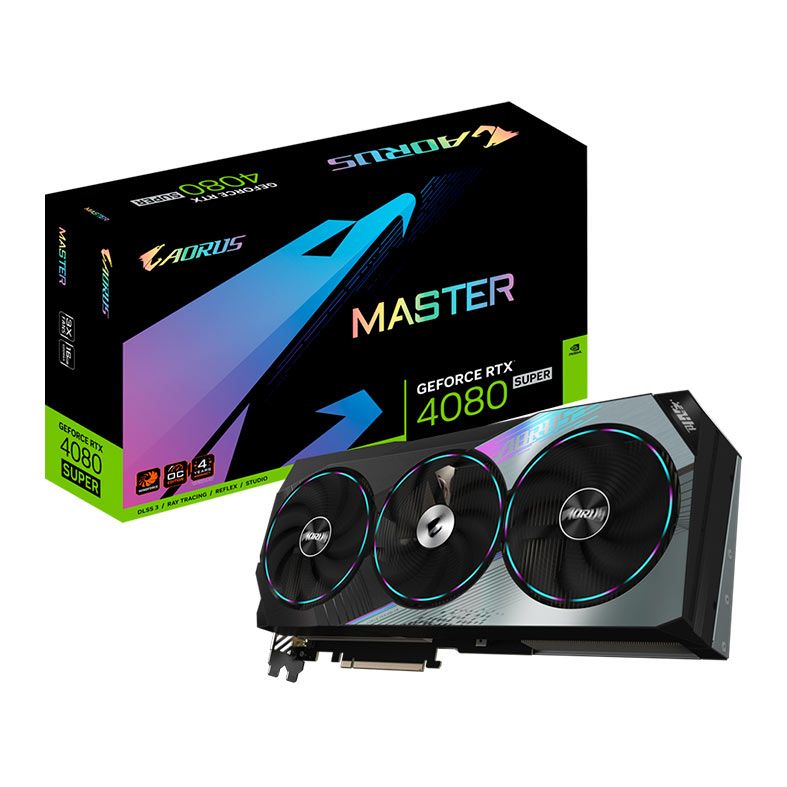 Placa de Video Gigabyte GeForce RTX 4080 Super Aorus Master, 16GB, GDDR6X, 256-bit, GV-N408SAORUS-M-16GD