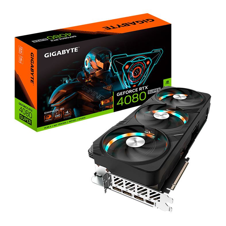 Placa de Video Gigabyte GeForce RTX 4080 Super Gaming OC, 16GB, GDDR6X, 256-bit, GV-N408SGAMING-OC-16GD