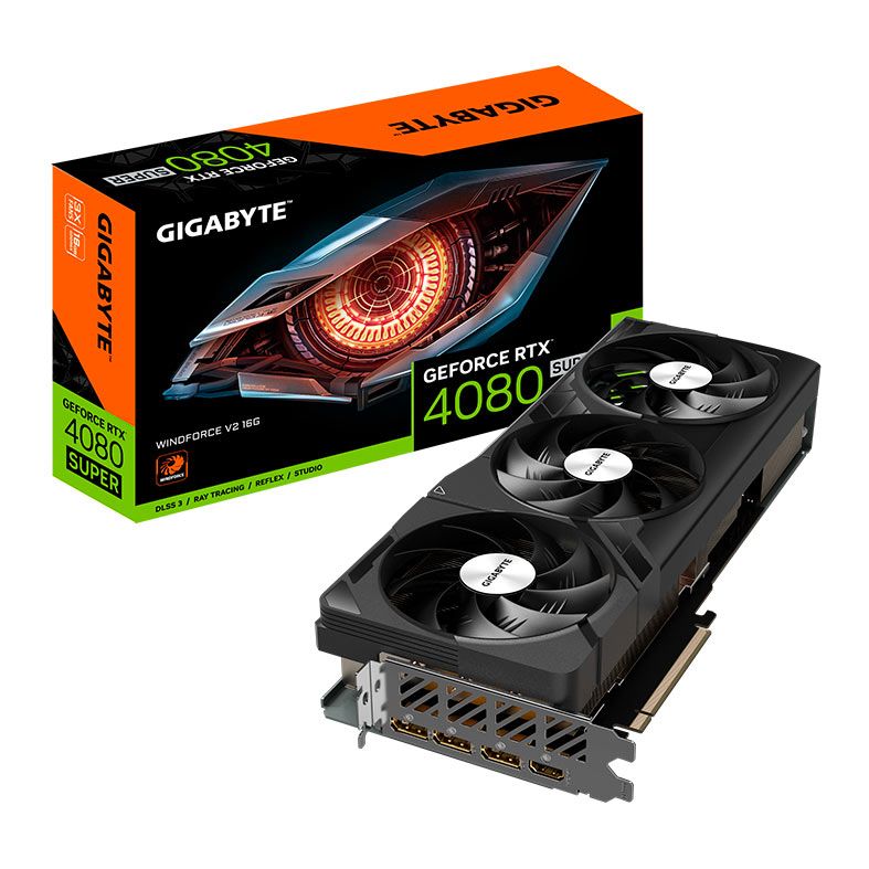 Placa de Video Gigabyte GeForce RTX 4080 Super Windforce V2, 16GB, GDDR6X, 256-bit, GV-N408SWF3V2-16GD