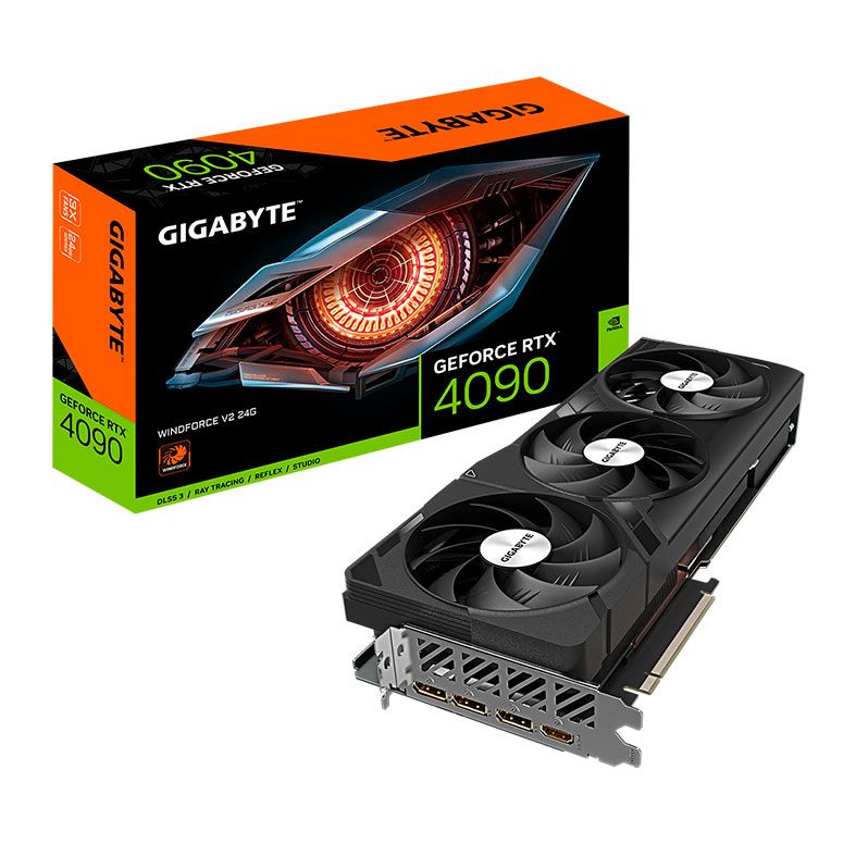 Placa de Video Gigabyte GeForce RTX 4090 Windforce V2, 24GB, GDDR6X, 384-bit, GV-N4090WF3V2-24GD