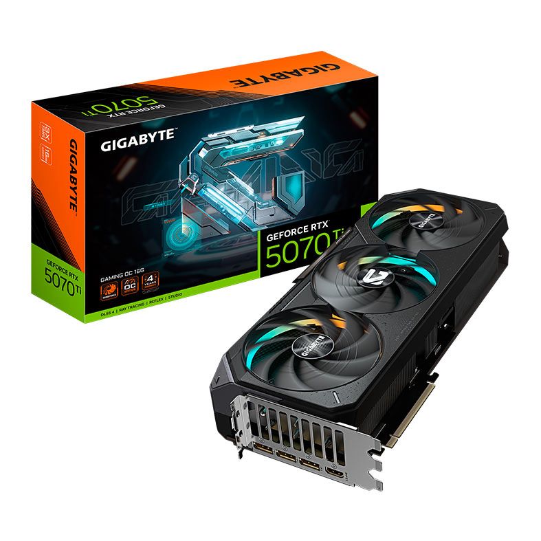 Placa de Video Gigabyte GeForce RTX 5070 Ti Gaming OC, 16GB, GDDR7, 256-bit, GV-N507TGAMING-OC-16GD