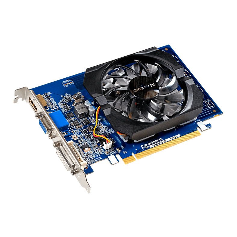 Placa de Video Gigabyte GeForce GT 730, 2GB, DDR3, 64-Bit, GV-N730D3-2GI-REV3.0