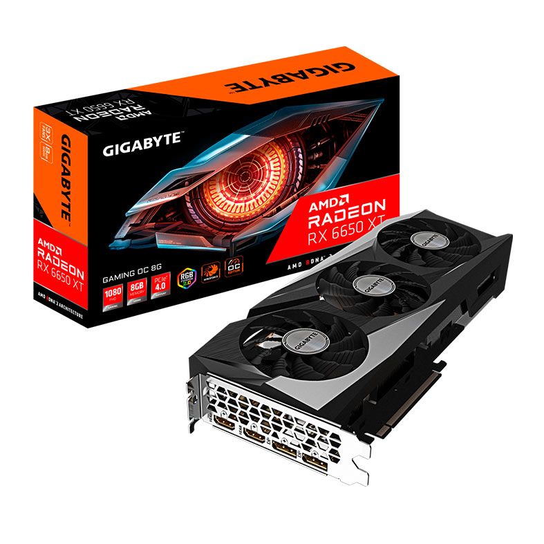 Placa de Video Gigabyte Radeon RX 6650 XT Gaming OC, 8GB, GDDR6, 128-Bit, GV-R665XTGAMINGOC-8GD