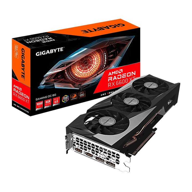 Placa de Video Gigabyte Radeon RX 6600 XT Gaming OC, 8GB, GDDR6, 128-Bit, GV-R66XTGAMING OC-8GD