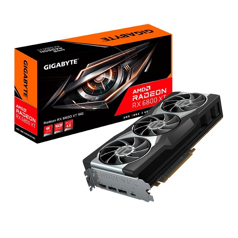 Placa de Video Gigabyte Radeon RX 6800 XT 16GB GDDR6 2‎56-bit, GV-R68XT-16GC-B