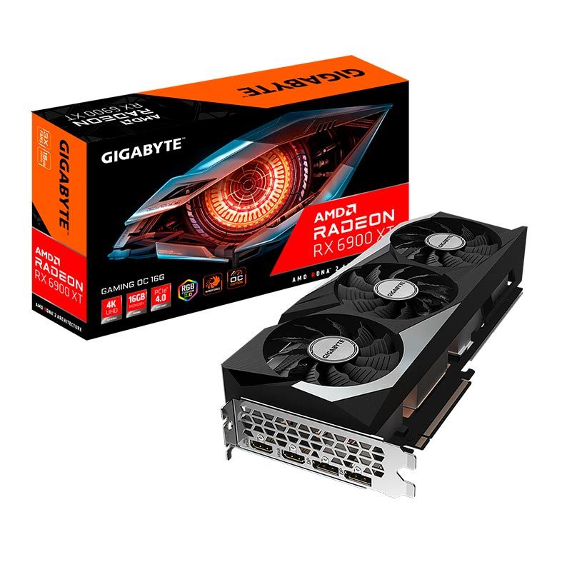 Placa de Video Gigabyte Radeon RX 6900 XT Gaming OC 16GB GDDR6 2‎56-bit, GV-R69XTGAMING OC-16GD-NAC