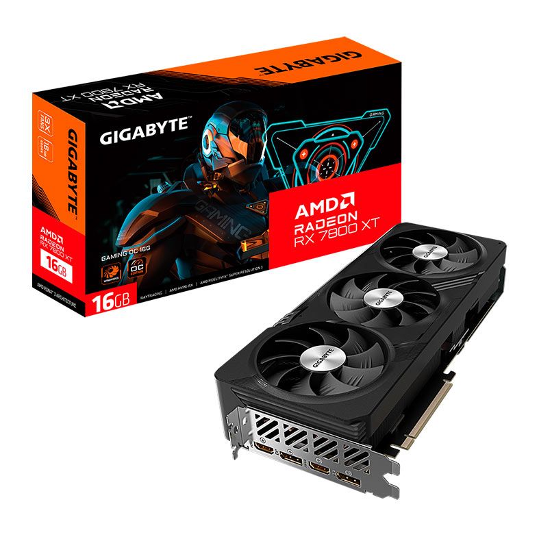 Placa de Video Gigabyte Radeon RX 7800 XT Gaming OC, 16GB, GDDR6, 256-bit, GV-R78XTGAMING-OC-16GD-NAC