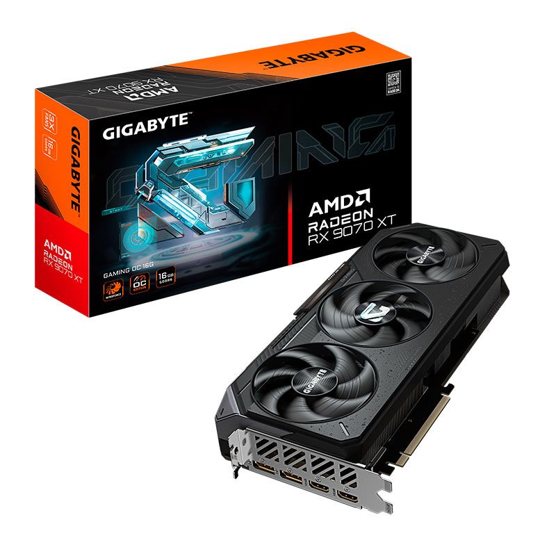 Placa de Video Gigabyte Radeon RX 9070 XT Gaming OC, 16GB, GDDR6, 256-bit, GV-R9070XTGAMING-OC-16GD