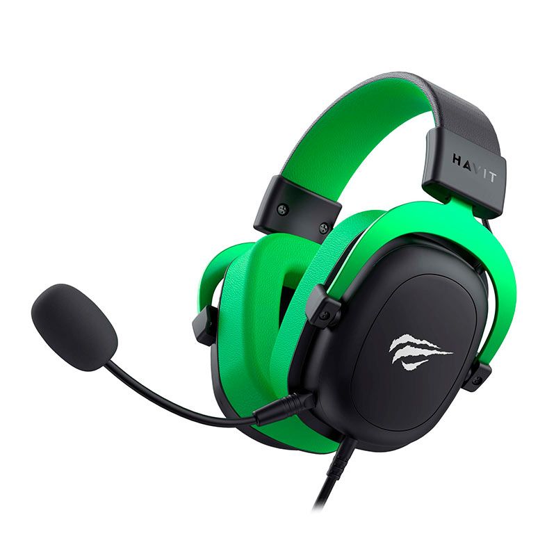 Headset Havit H2002D, Drivers 53m, Preto e Verde, HVGMH-H2002D-BN