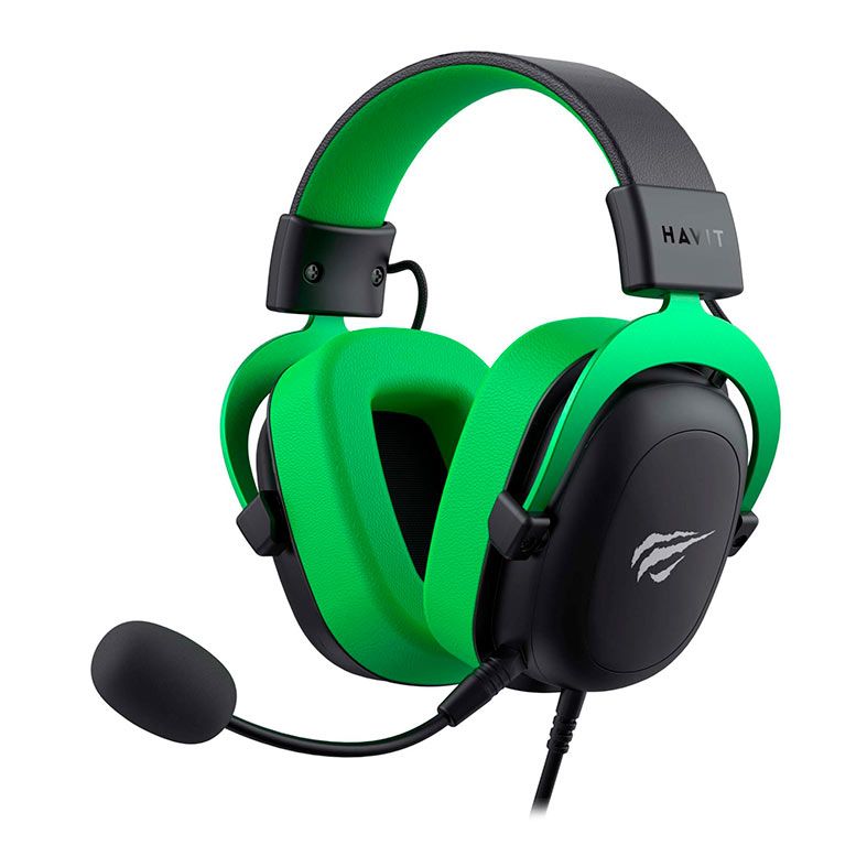 Headset Havit H2002D, Drivers 53m, Preto e Verde, HVGMH-H2002D-BN