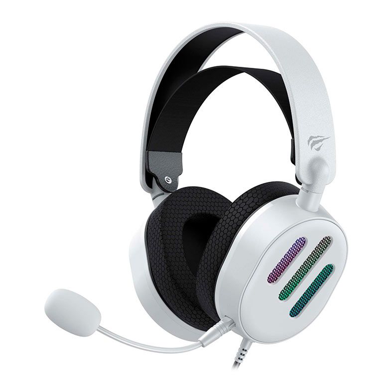 Headset Gamer Havit H2038U, RGB, Drivers 50mm, Branco, H2038U