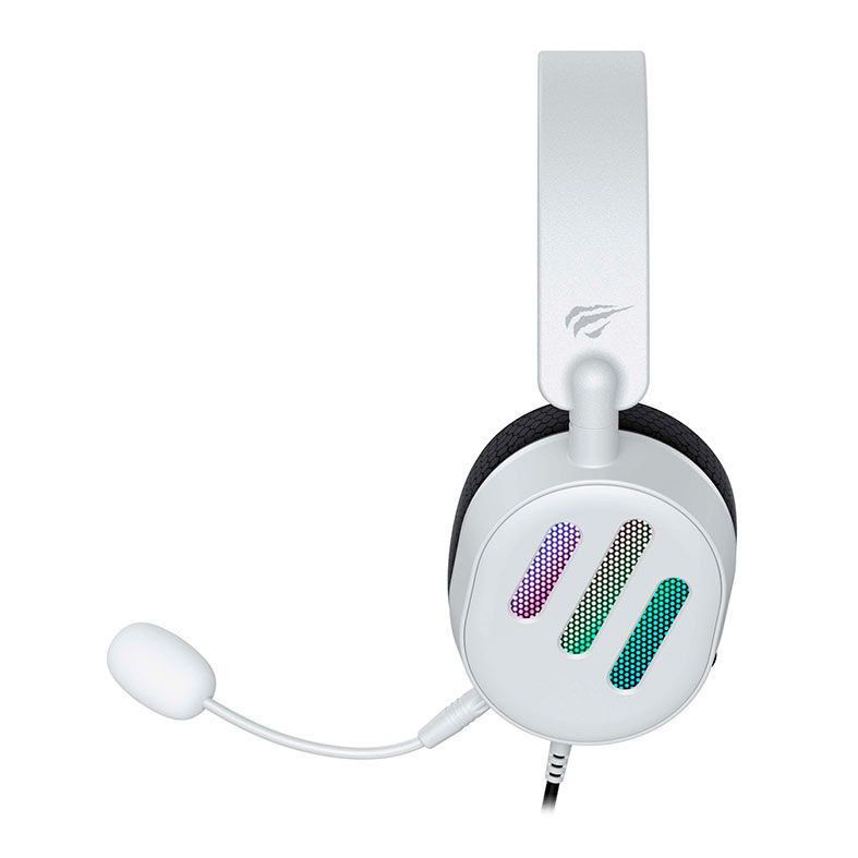 Headset Gamer Havit H2038U, RGB, Drivers 50mm, Branco, H2038U