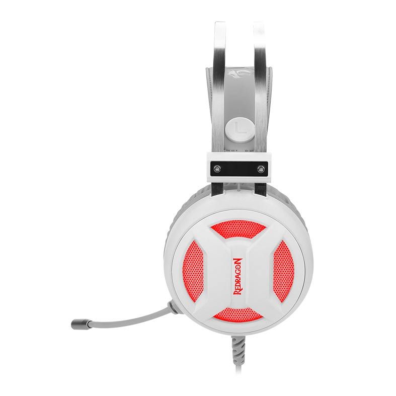 Headset Gamer Redragon Minos Lunar White 7.1 USB, H210W