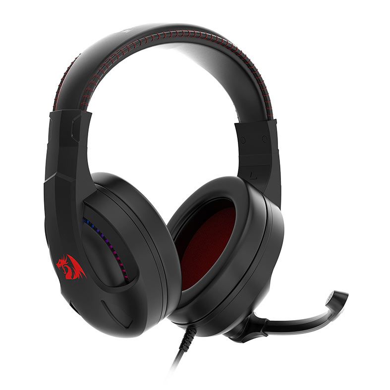 Headset Gamer Redragon Cronus, RGB, Drivers 40mm, Preto, H211-RGB