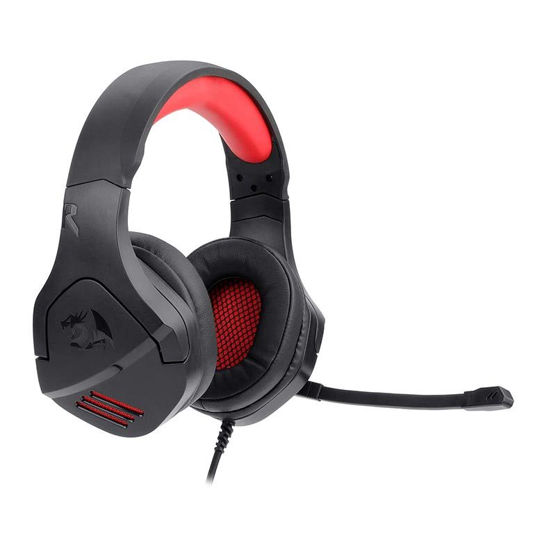 Headset Gamer Redragon Theseus, Drivers 53mm, Preto e Vermelho, H250