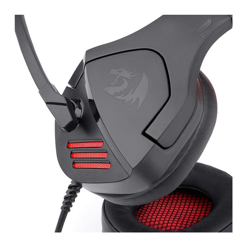 Headset Gamer Redragon Theseus, Drivers 53mm, Preto e Vermelho, H250