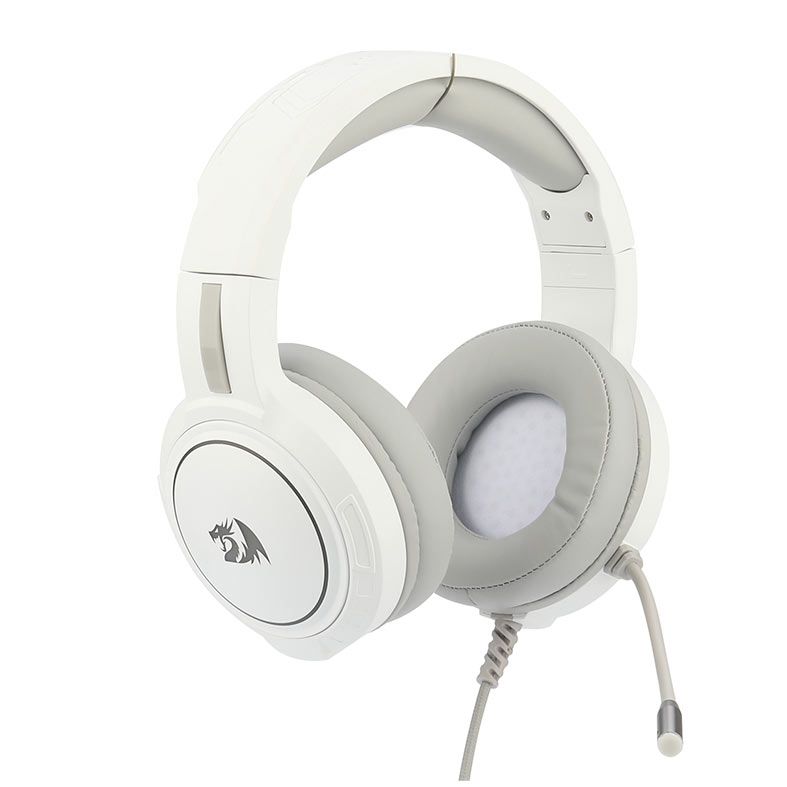 Headset Gamer Redragon Mento, RGB, Drivers 50mm, Branco, H270-W
