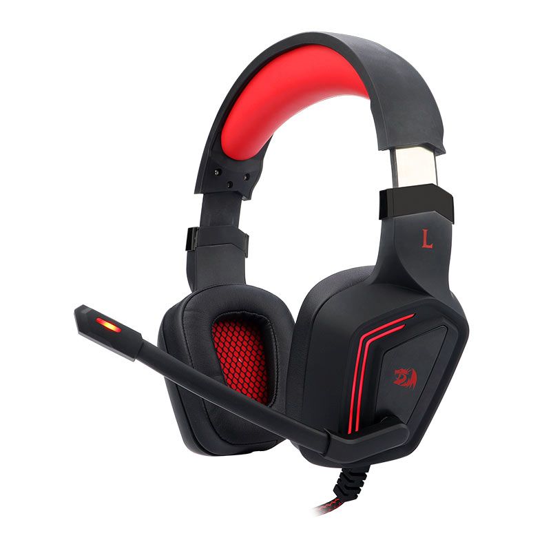 Headset Gamer Redragon Muses 2, Som Surround 7.1, Drivers 50mm, Preto e Vermelho, H310-1