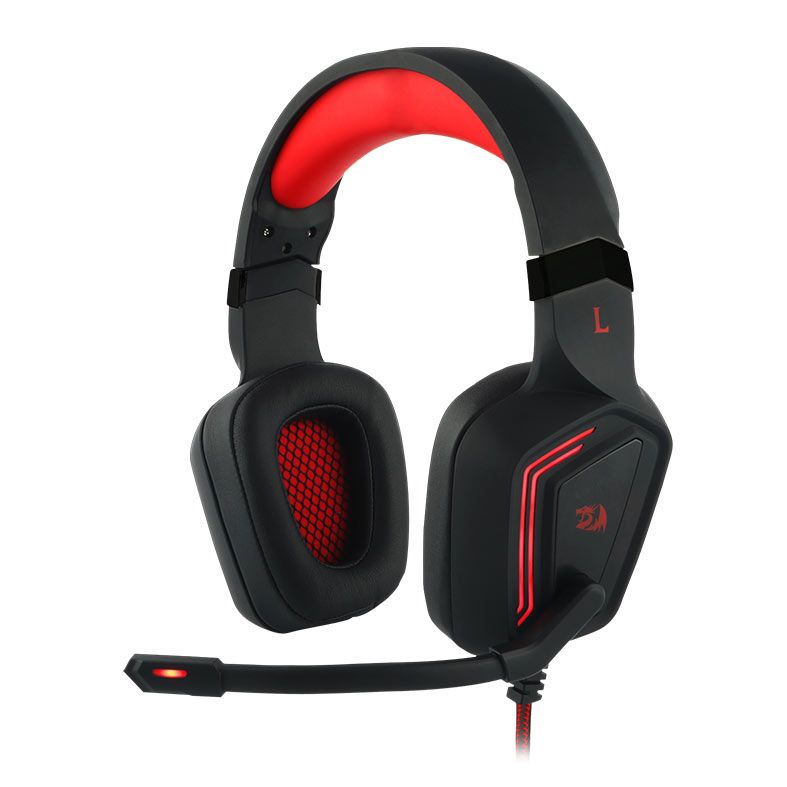 Headset Gamer Redragon Muses 2, Som Surround 7.1, Drivers 50mm, Preto e Vermelho, H310-1