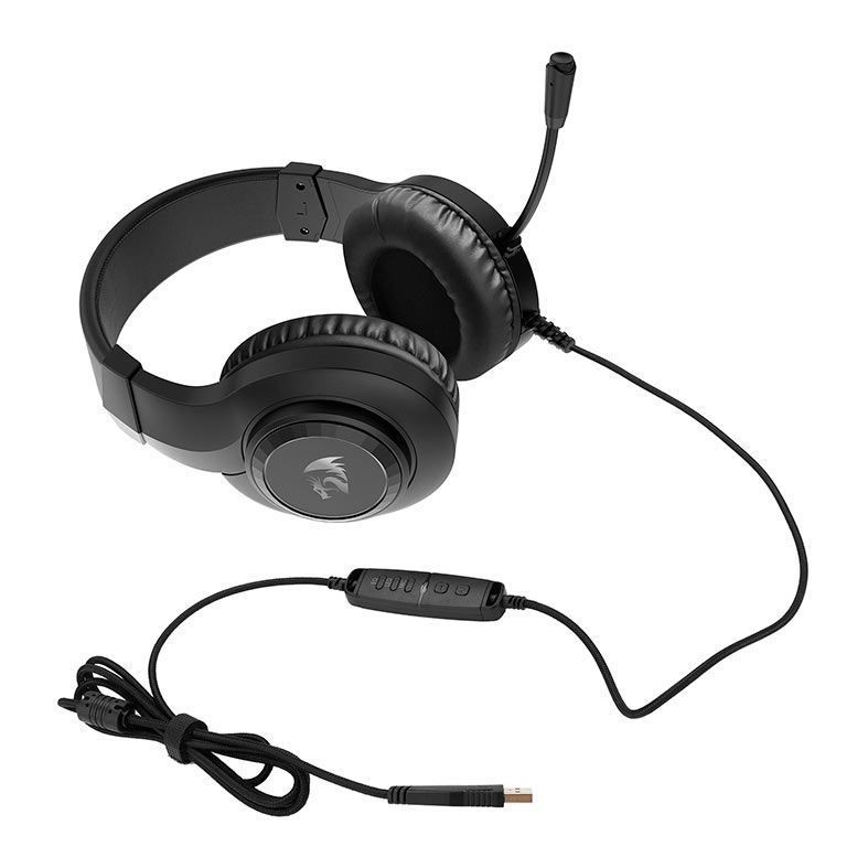 Headset Gamer Redragon Hylas, RGB, 7.1 Surround, Drivers de 50mm, USB, Preto, H371-RGB