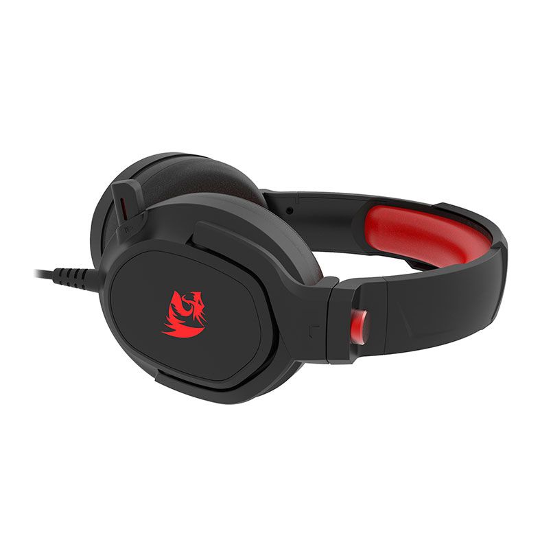 Headset Gamer Redragon Nireus, RGB, Som Surround 7.1, Drivers 50mm, Preto e Vermelho, H399-RGB