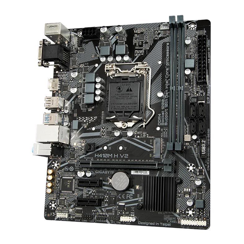 Placa Mae Gigabyte H410M H V2, DDR4, Socket LGA1200, M-ATX, Chipset Intel H410, H410M-H-V2