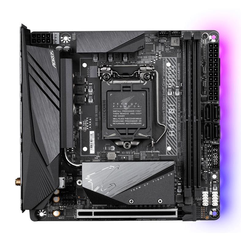 Placa Mae Gigabyte H470I Aorus Pro AX DDR4 Socket LGA1200 Chipset Intel