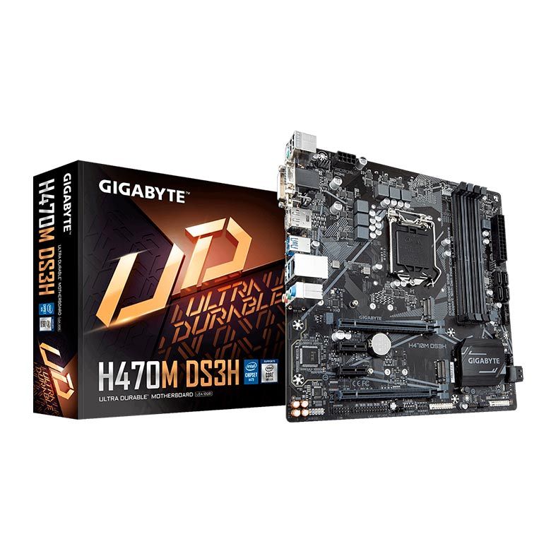 Placa Mae Gigabyte H470M DS3H DDR4 Socket 1200 Chipset Intel H470