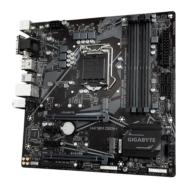 Placa Mae Gigabyte H470M DS3H DDR4 Socket 1200 Chipset Intel H470