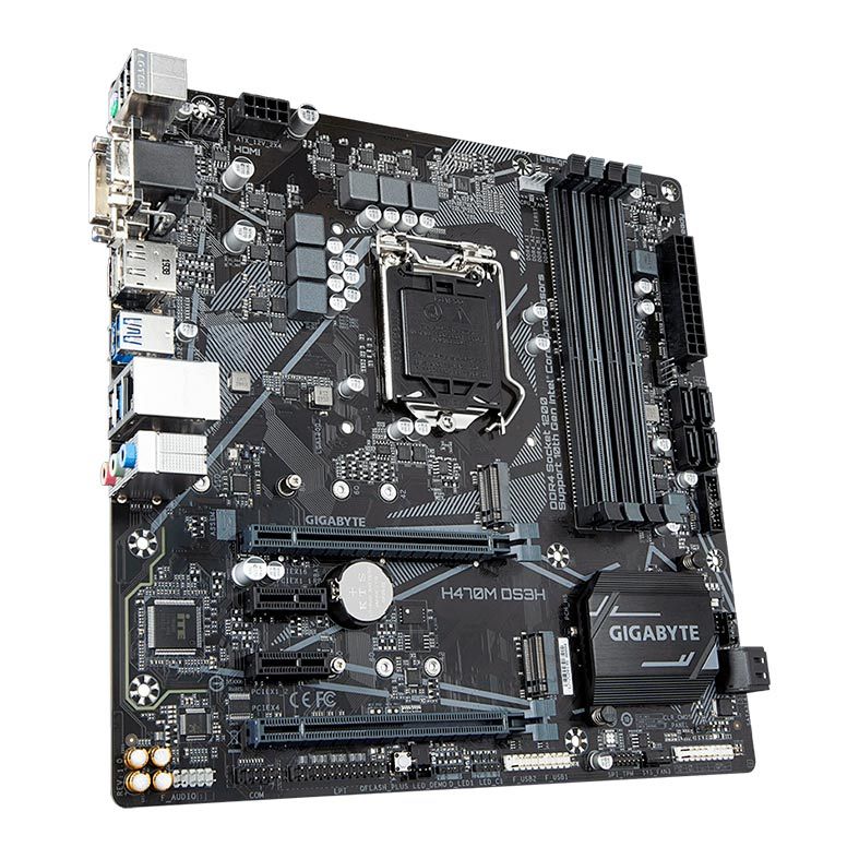 Placa Mae Gigabyte H470M DS3H DDR4 Socket 1200 Chipset Intel H470