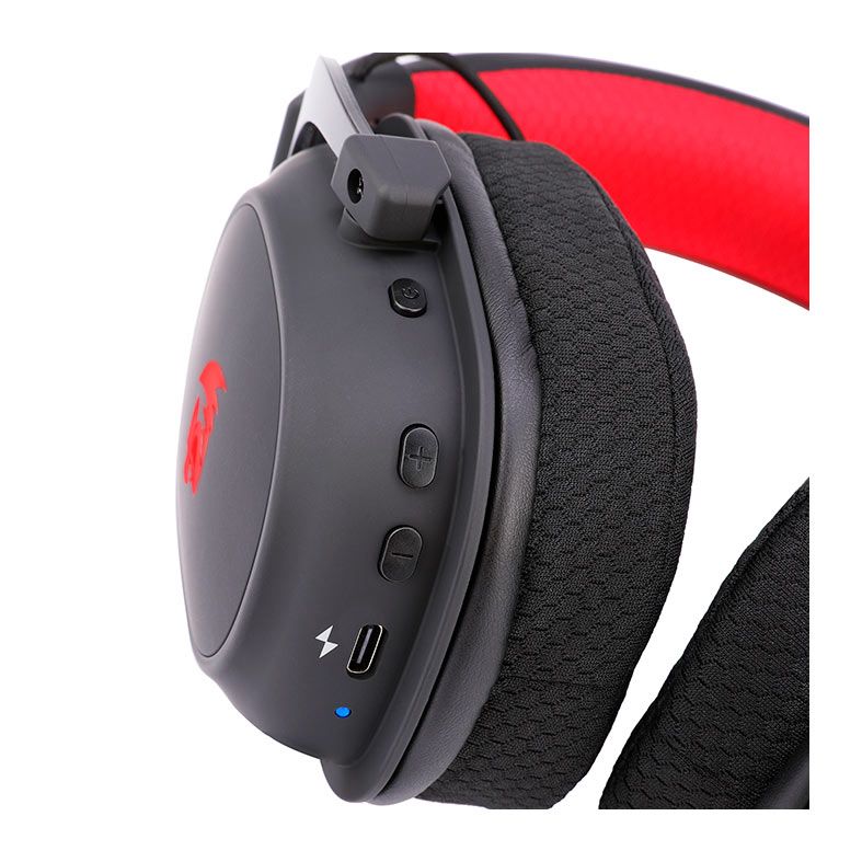 Headset Gamer Redragon Zeus Pro, Wireless, 7.1 Surround, Drivers 53mm, Preto, H510-PRO