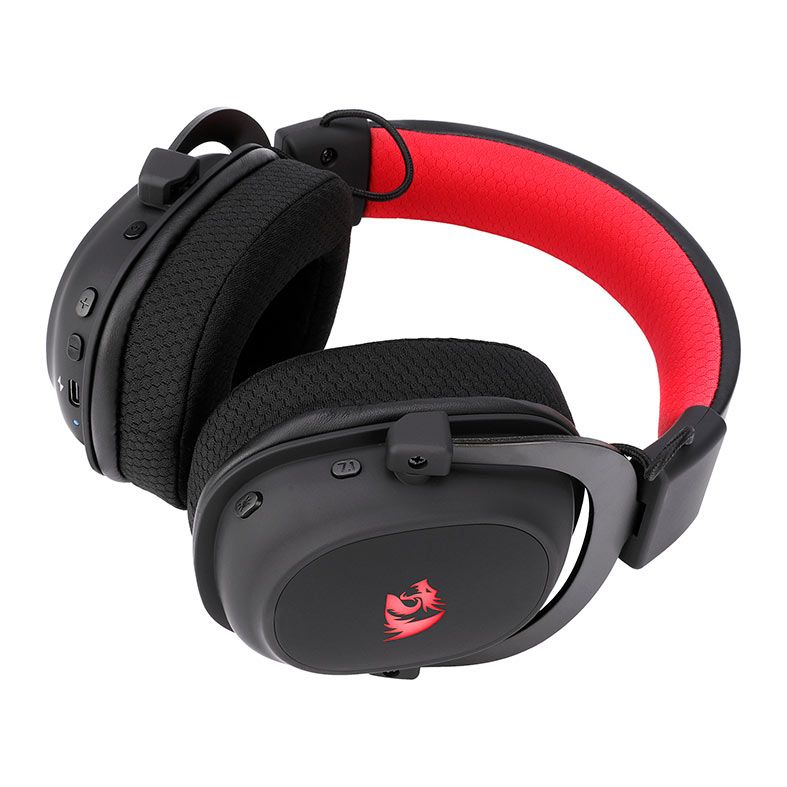 Headset Gamer Redragon Zeus Pro, Wireless, 7.1 Surround, Drivers 53mm, Preto, H510-PRO