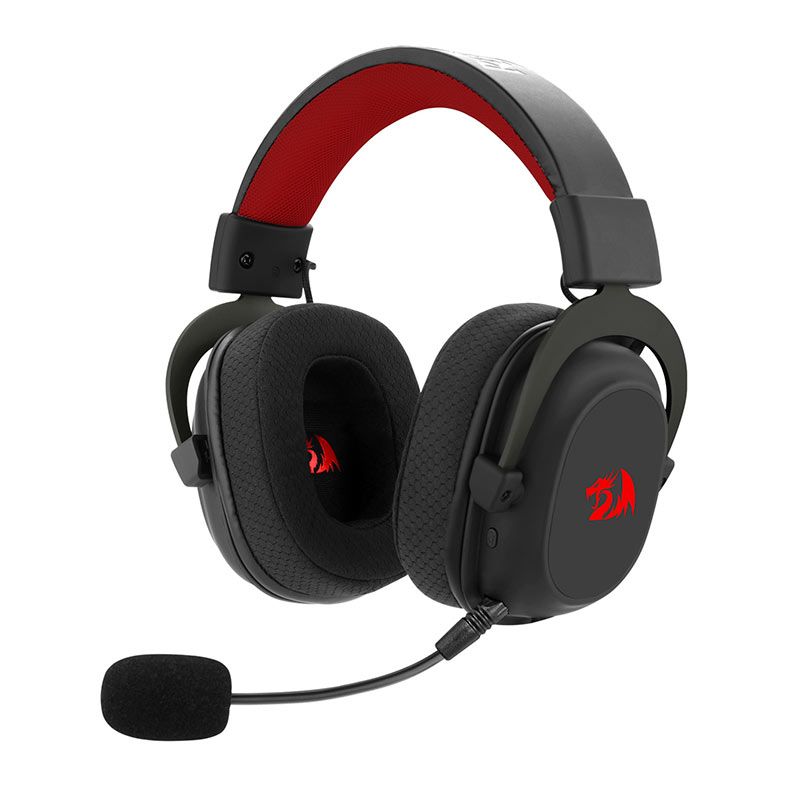 Headset Gamer Redragon Zeus Pro, Wireless, 7.1 Surround, Drivers 53mm, Preto, H510-PRO