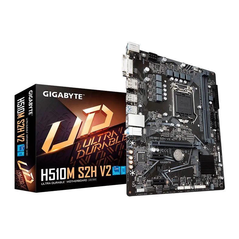 Placa Mae Gigabyte H510M S2H V2, DDR4, Socket LGA 1200, M-ATX, Chipset Intel H510, H510-S2H-V2
