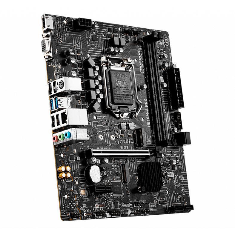 Placa Mae MSI H510M-A PRO, DDR4, Socket LGA1200, M-ATX, Chipset Intel ...