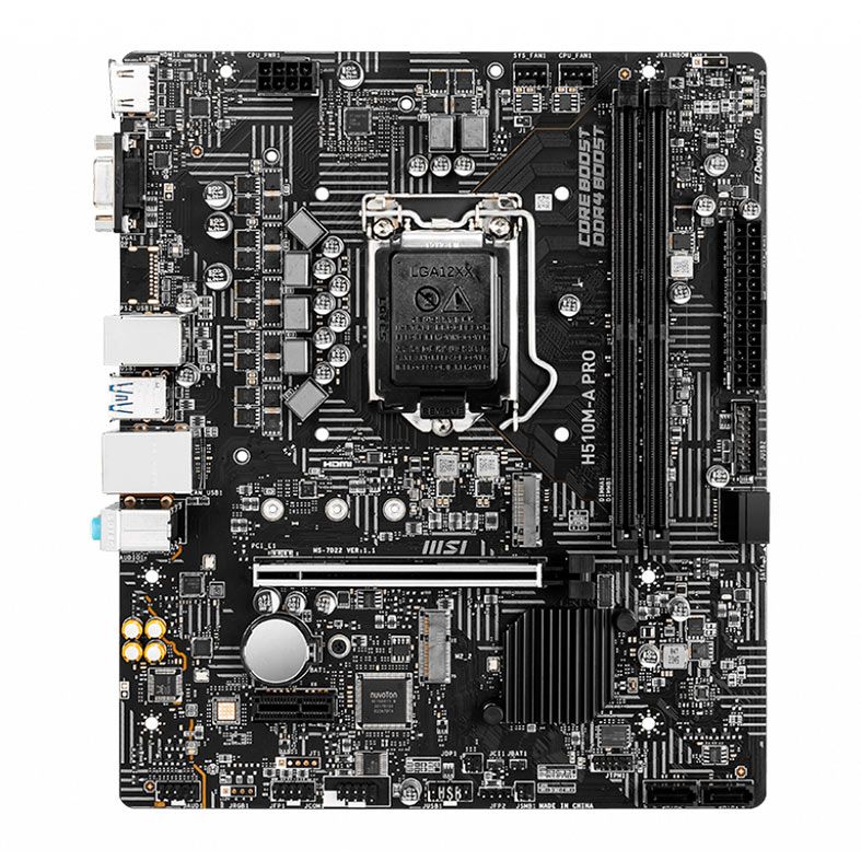 Placa Mae MSI H510M-A PRO, DDR4, Socket LGA1200, M-ATX, Chipset Intel H510, H510M-A-PRO