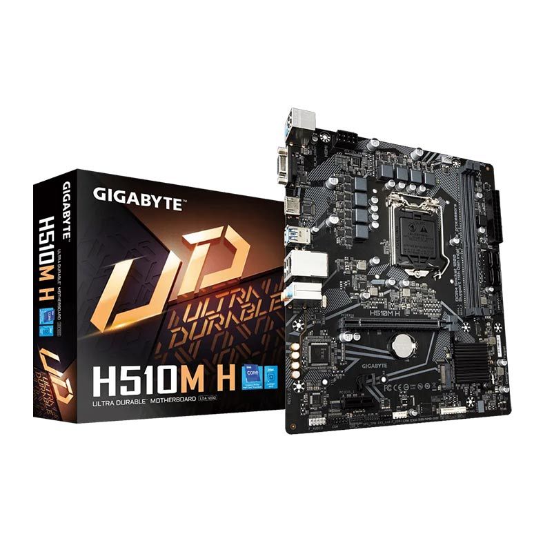Placa Mae Gigabyte H510M H, DDR4, Socket LGA1200, M-ATX, Chipset Intel H510, H510M H