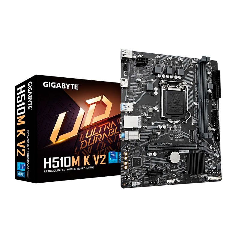 Placa Mae Gigabyte H510M K V2, DDR4, LGA 1200, M-ATX, Chipset Intel H470, H510M-K-V2