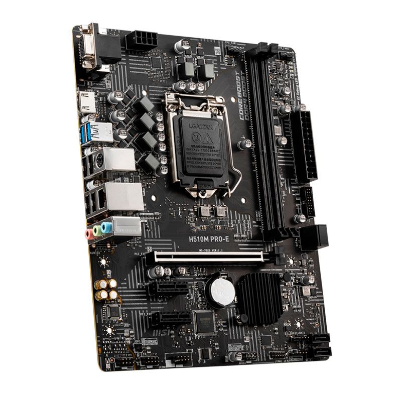 Placa Mae MSI H510M PRO-E, DDR4, Socket LGA1200, M-ATX, Chipset Intel H510, H510M-PRO-E