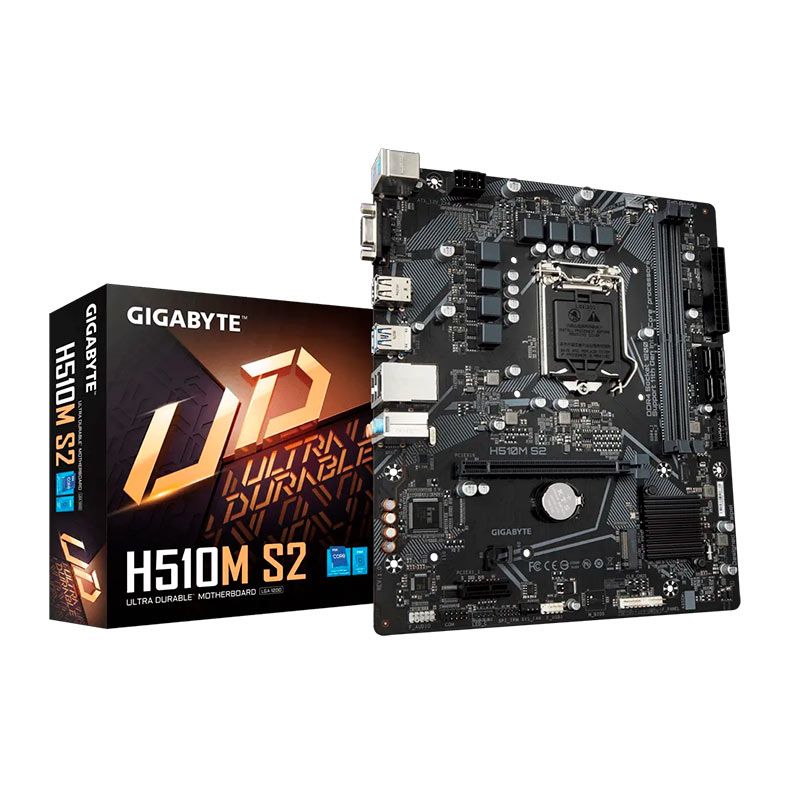 Placa Mae Gigabyte H510M S2, DDR4, Socket LGA1200, M-ATX, Chipset Intel H510, H510M S2