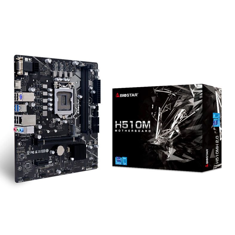 Placa Mae Biostar H510MH 2.0, DDR4, Socket LGA1200, M-ATX, Chipset Intel H510, H510MH 2.0