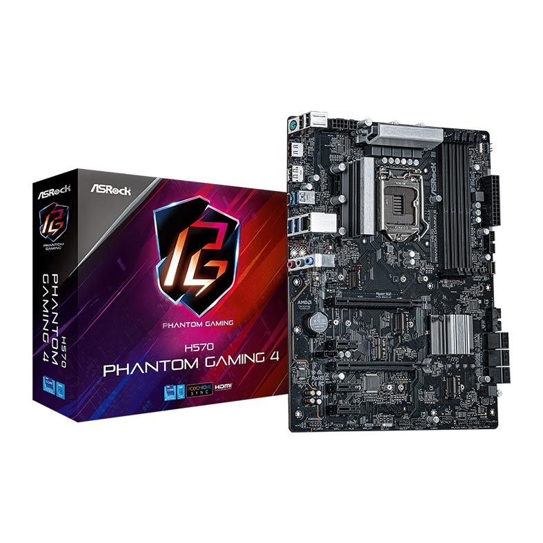 Placa Mae ASRock H570 Phantom Gaming 4, DDR4, Socket LGA1200, ATX, Chipset Intel H570, H570 PHANTOM GAMING 4