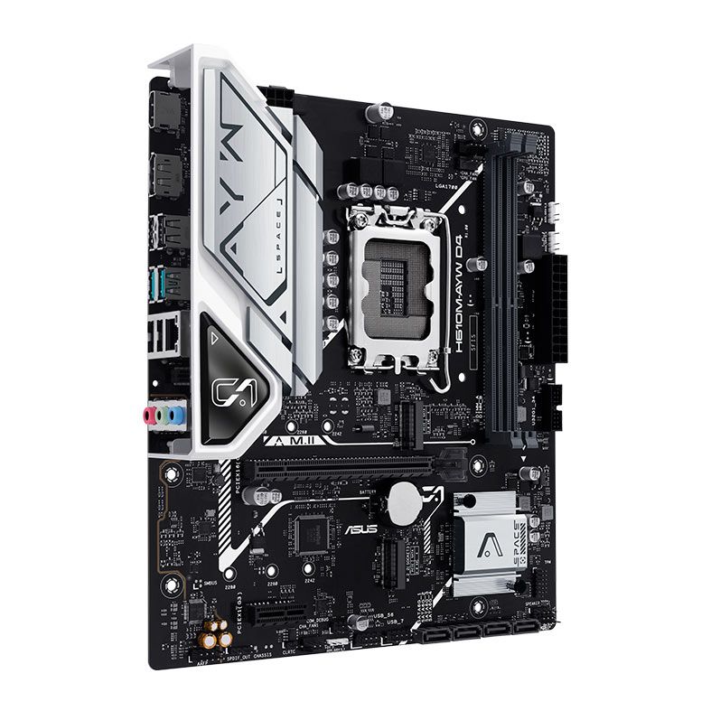 Placa Mae Asus H610M-AYW D4, DDR4, LGA1700, M-ATX, Chipset Intel H610, H610M-AYW-D4