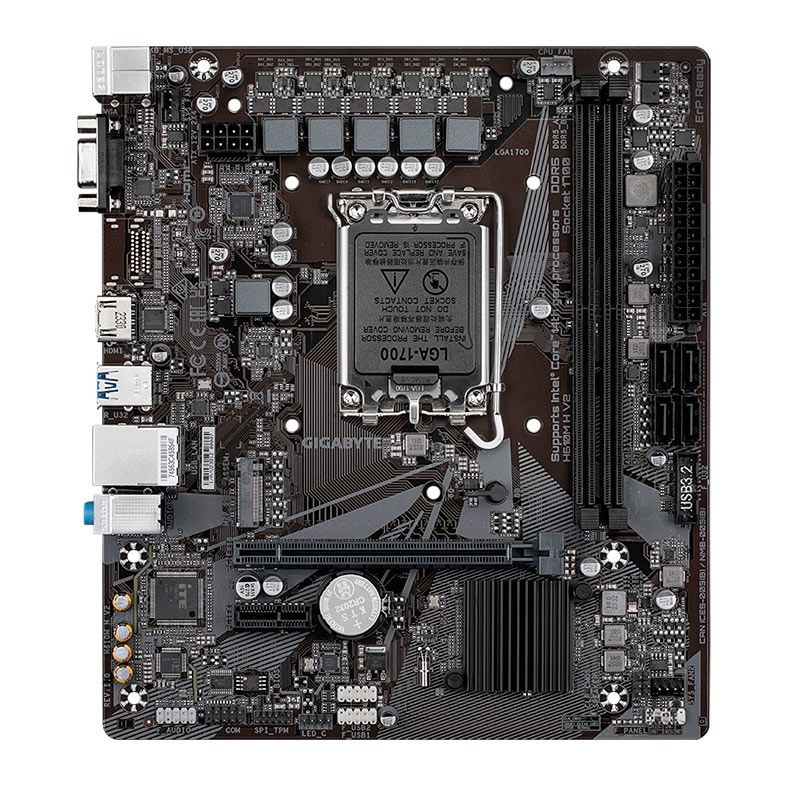 Placa Mae Gigabyte H610M H V2, DDR5, LGA 1700, M-ATX, Chipset Intel H610, H610M-H-V2